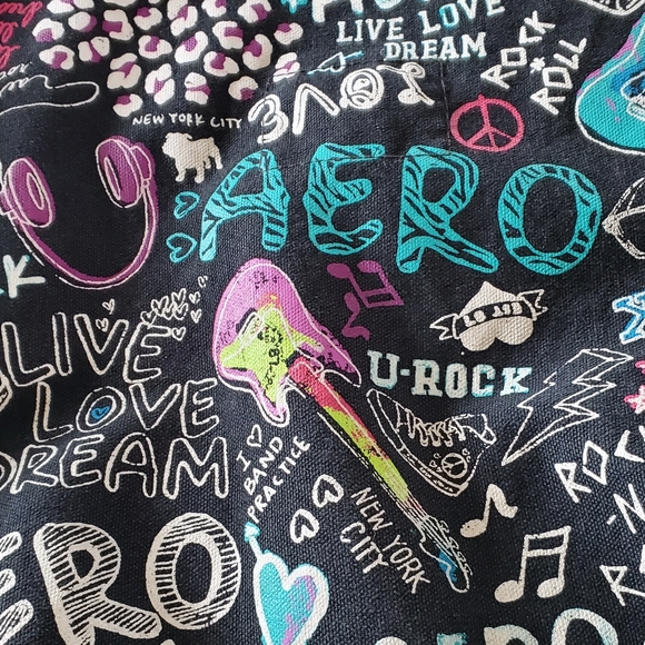 Fun Aero Tote Bag Rock and Roll Print - Picture 5 of 8